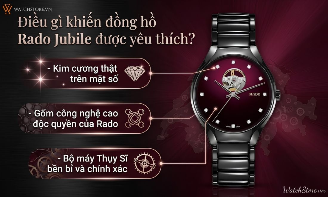 Đồng hồ Rado Jubile: Tuyệt tác đính kim cương nổi tiếng thế giới 2 Đồng hồ Rado Jubile: Tuyệt tác đính kim cương nổi tiếng thế giới - ảnh 2