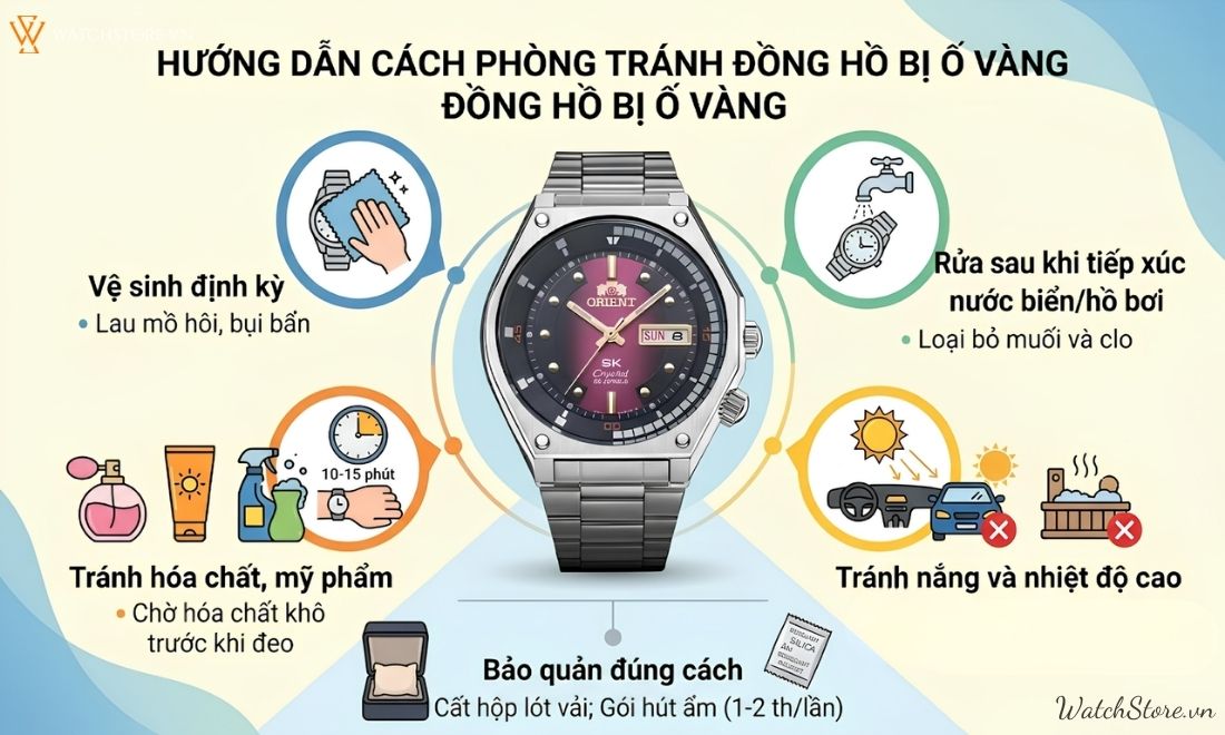 Mặt đồng hồ bị ố vàng có sửa được không? Giải pháp hiệu quả 5 Mặt đồng hồ bị ố vàng có sửa được không? Giải pháp hiệu quả - ảnh 5