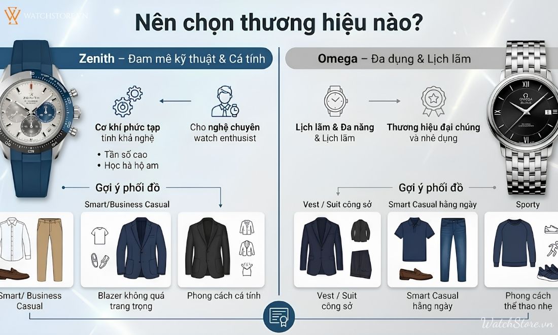 So sánh đồng hồ Zenith và Omega: Nghệ thuật cơ khí đối đầu độ bền 3 So sánh đồng hồ Zenith và Omega: Nghệ thuật cơ khí đối đầu độ bền - ảnh 3