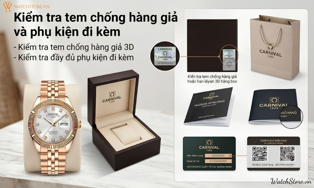 3 cách check đồng hồ Carnival chính hãng đơn giản, chính xác 3 3 cách check đồng hồ Carnival chính hãng đơn giản, chính xác - ảnh 3