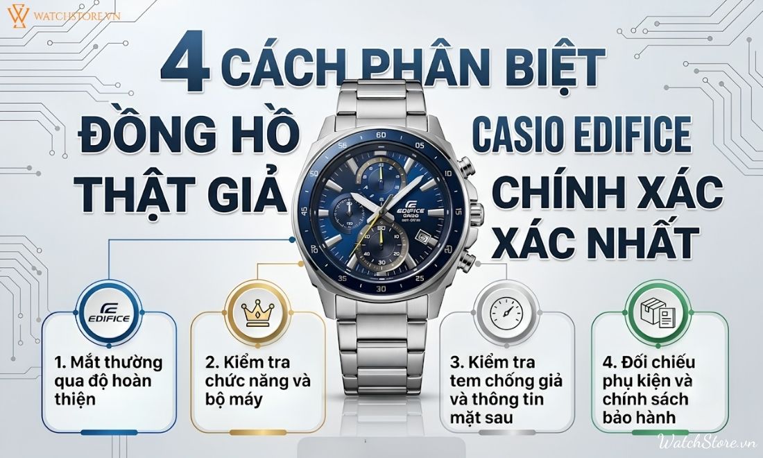 4 cách phân biệt đồng hồ Casio Edifice thật giả chính xác nhất 1 4 cách phân biệt đồng hồ Casio Edifice thật giả chính xác nhất - ảnh 1