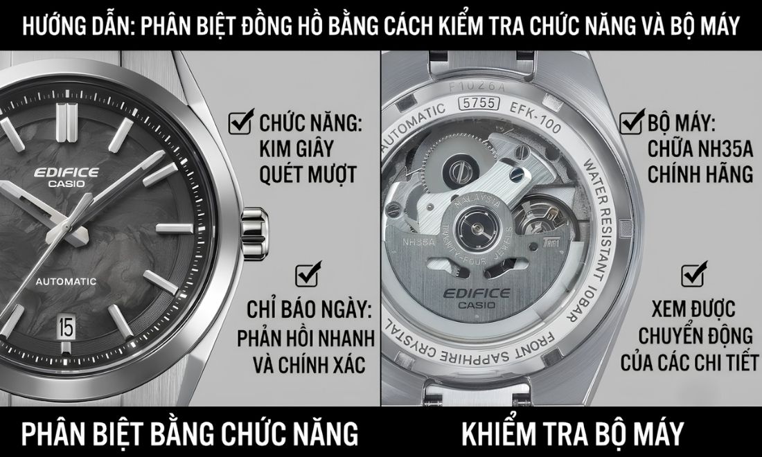 4 cách phân biệt đồng hồ Casio Edifice thật giả chính xác nhất 3 4 cách phân biệt đồng hồ Casio Edifice thật giả chính xác nhất - ảnh 3