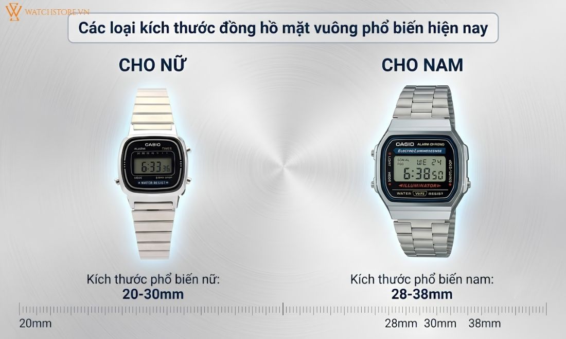Cách tính size đồng hồ mặt vuông từ A-Z chuẩn theo phong cách 4 Cách tính size đồng hồ mặt vuông từ A-Z chuẩn theo phong cách - ảnh 4