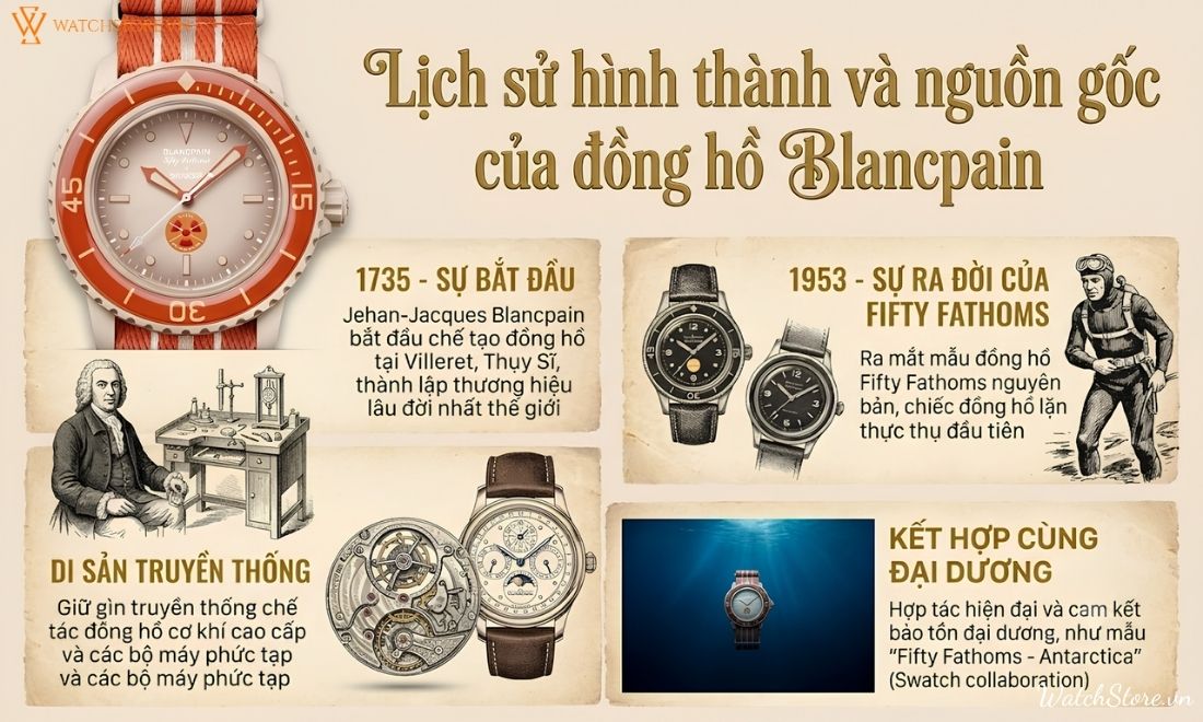 Đồng hồ Blancpain của nước nào? Khám phá thương hiệu gần 300 năm 2 Đồng hồ Blancpain của nước nào? Khám phá thương hiệu gần 300 năm - ảnh 2