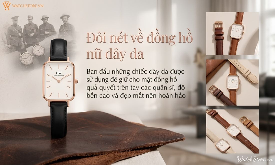 Đồng hồ nữ dây da 2 dong ho nu day da 3