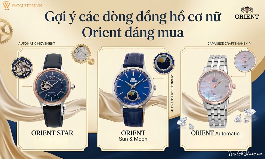 Đồng hồ Orient nữ 4 dong ho nu day da 6