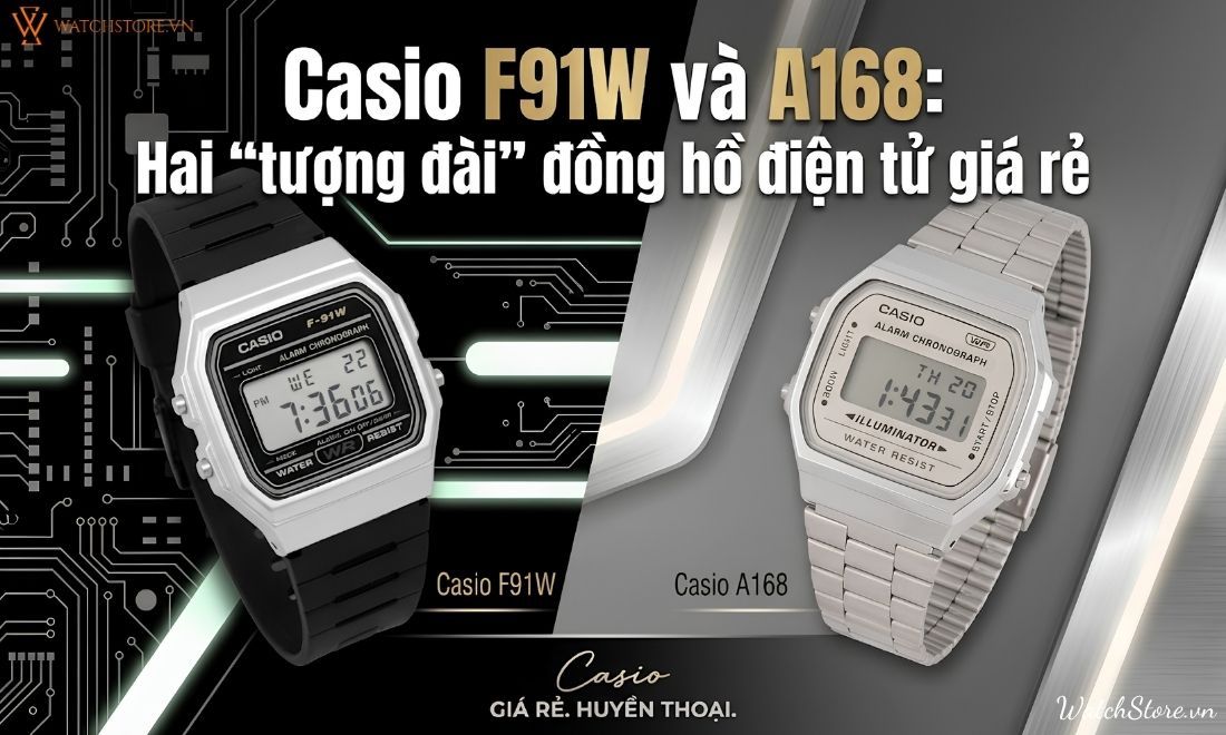 So sánh Casio F91 và A168: Nên mua mẫu nào đáng tiền hơn? 2 So sánh Casio F91 và A168: Nên mua mẫu nào đáng tiền hơn? - ảnh 2