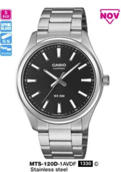 Ảnh sản phẩm Casio Nam MTS-120D-1AVDF