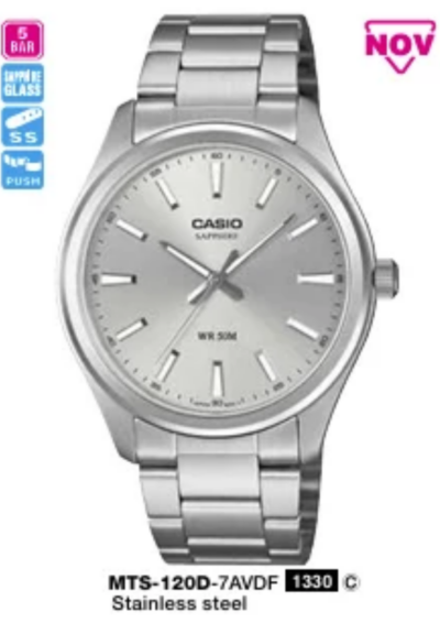 Ảnh sản phẩm Casio Nam MTS-120D-7AVDF