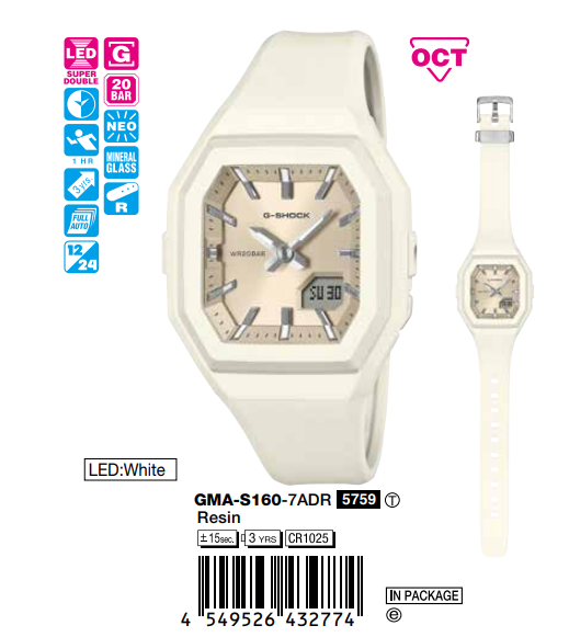 Casio Nữ GMA-S160-7ADR
