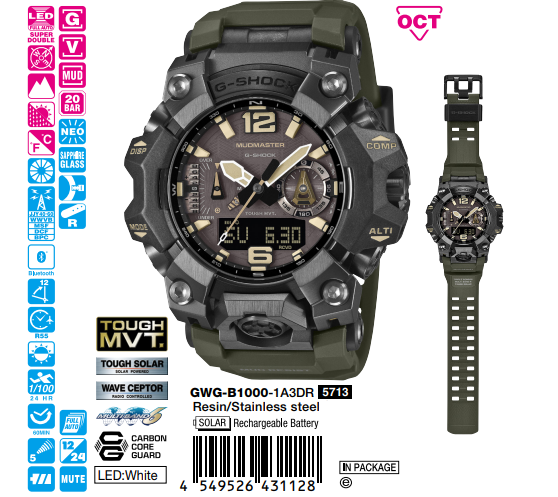 Casio Nam GWG-B1000-1A3DR