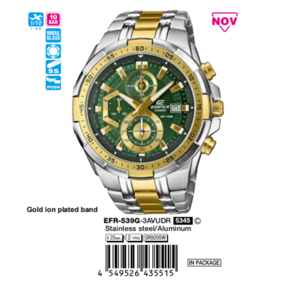 Ảnh sản phẩm Casio Nam EFR-539G-3AVUDR